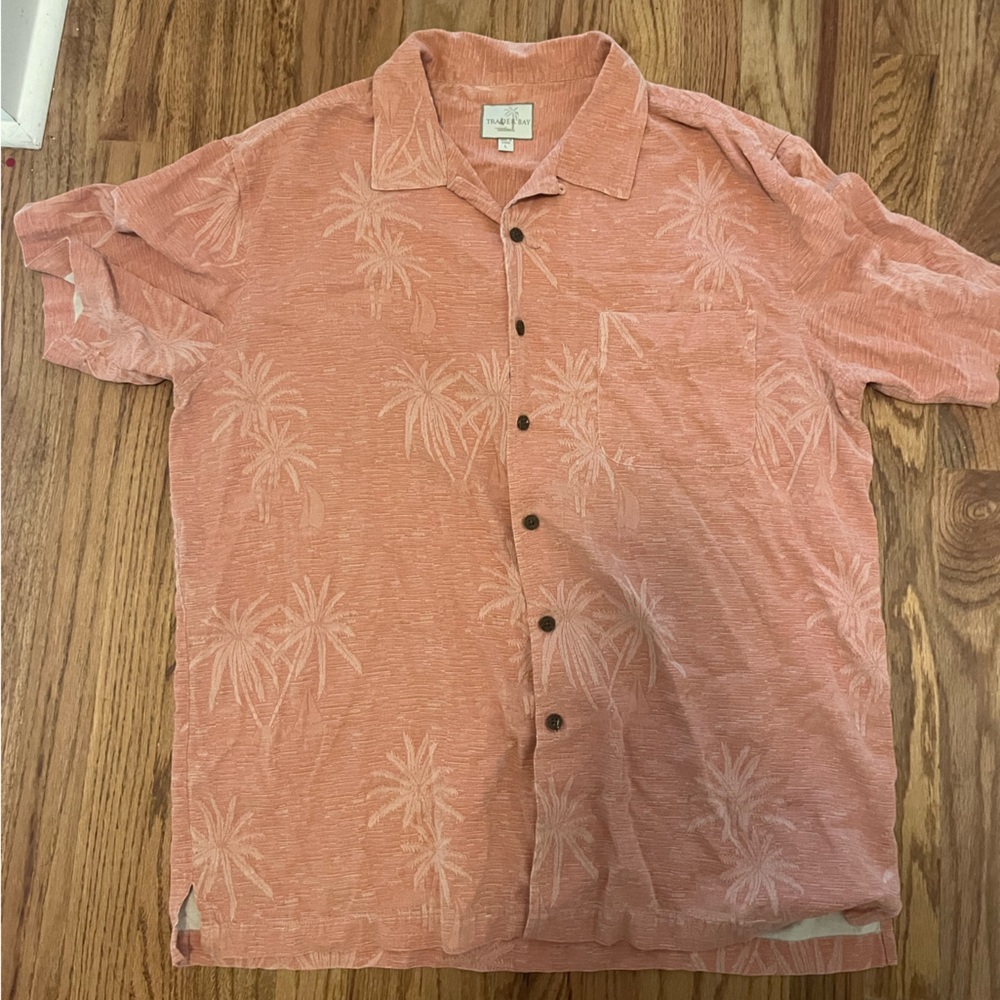 Trader Bay Vintage Pink Hawaiian Shirt